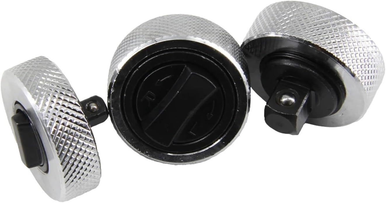 1pc 1/4 3/8 1/2 Drive Palm Ratchet Wrench Set Reversible Ratcheting Finger Socket Driver Stubby Thumbwheel Ratchet for Tight Spaces(One fourth)