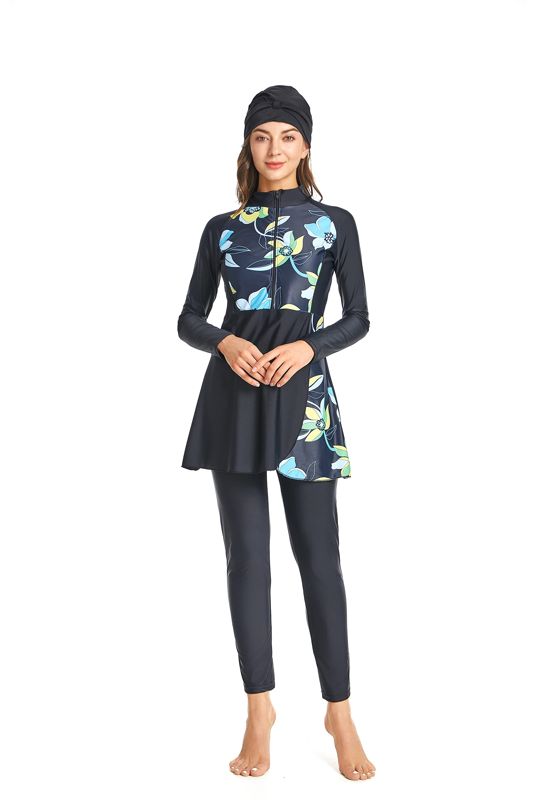 KXCFCYS Modest Swimwear Long Sleeve Swimsuit Bathing Suit Beachwear Costume