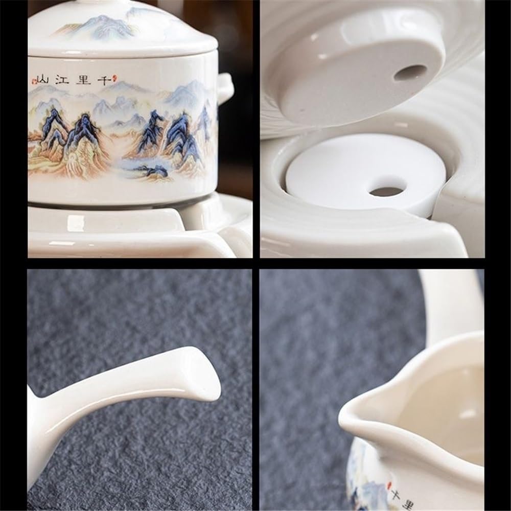 Zestaw do herbaty Automatyczny zestaw do parzenia herbaty, ceramiczny czajniczek użytku domowego, w biurze Zestaw do herbaty