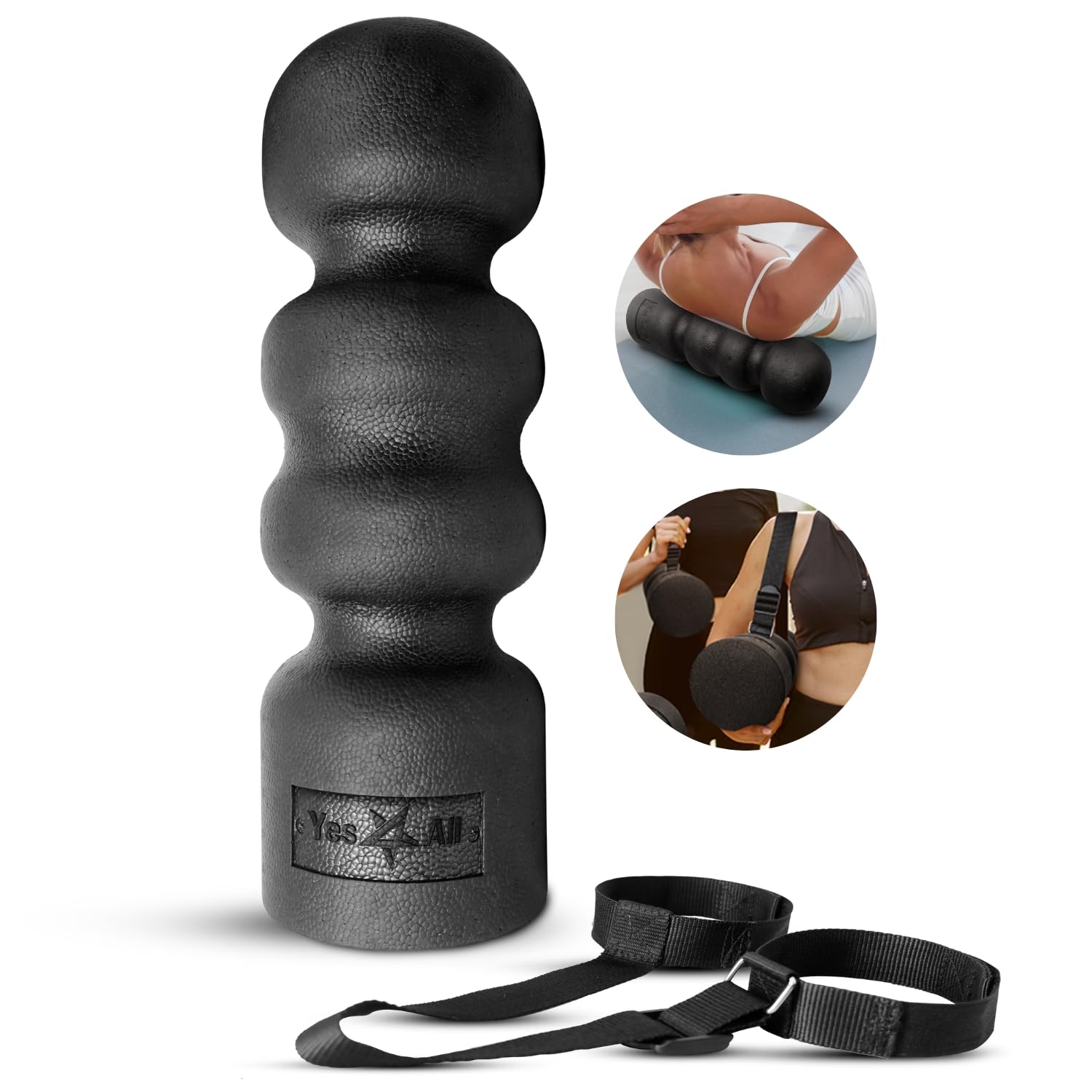 Yes4All EVA Firm Foam Rollers for Yoga & Pilates, Available in 12, 18, 24, 36 inch, Yoga Roller for Massage, Stretching, Core Strengthening