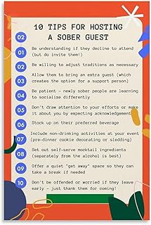 10 TIPS FOR HOSTING A SOBER GUEST Poster(3) Canvas Painting for Living Room Bedroom Decor 12x18inch(30x45cm) Unframe-style