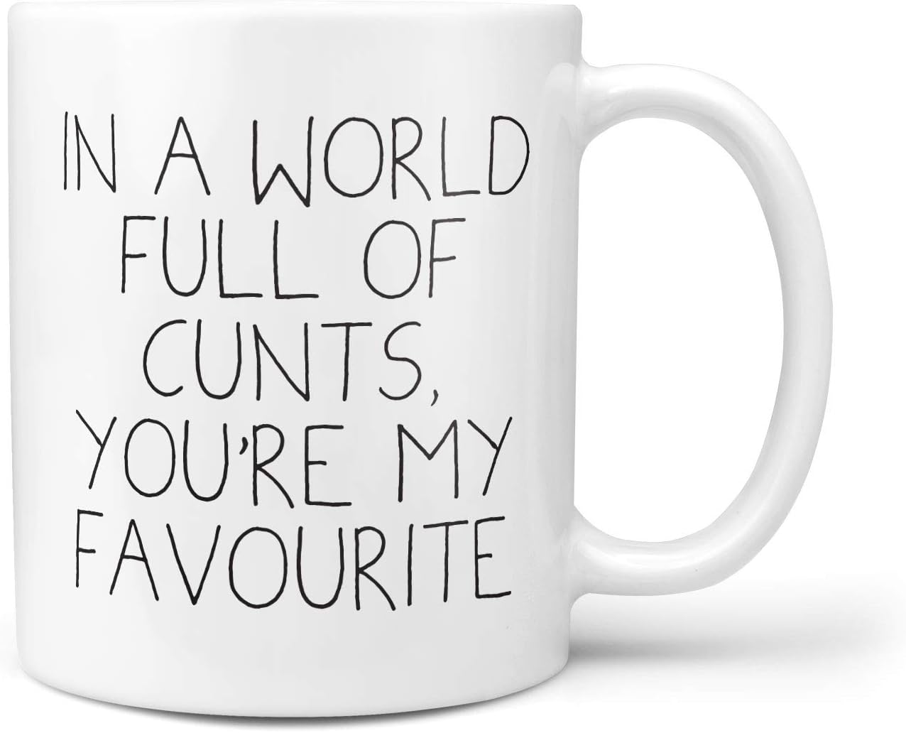 in A World Full of Cunts, You're My Favourite Mug - Profanity Mugs Insult Saying Friend Funny Gift Shut Up Birthday Office Secret Santa Profanity Rude ยฉTeheGifts