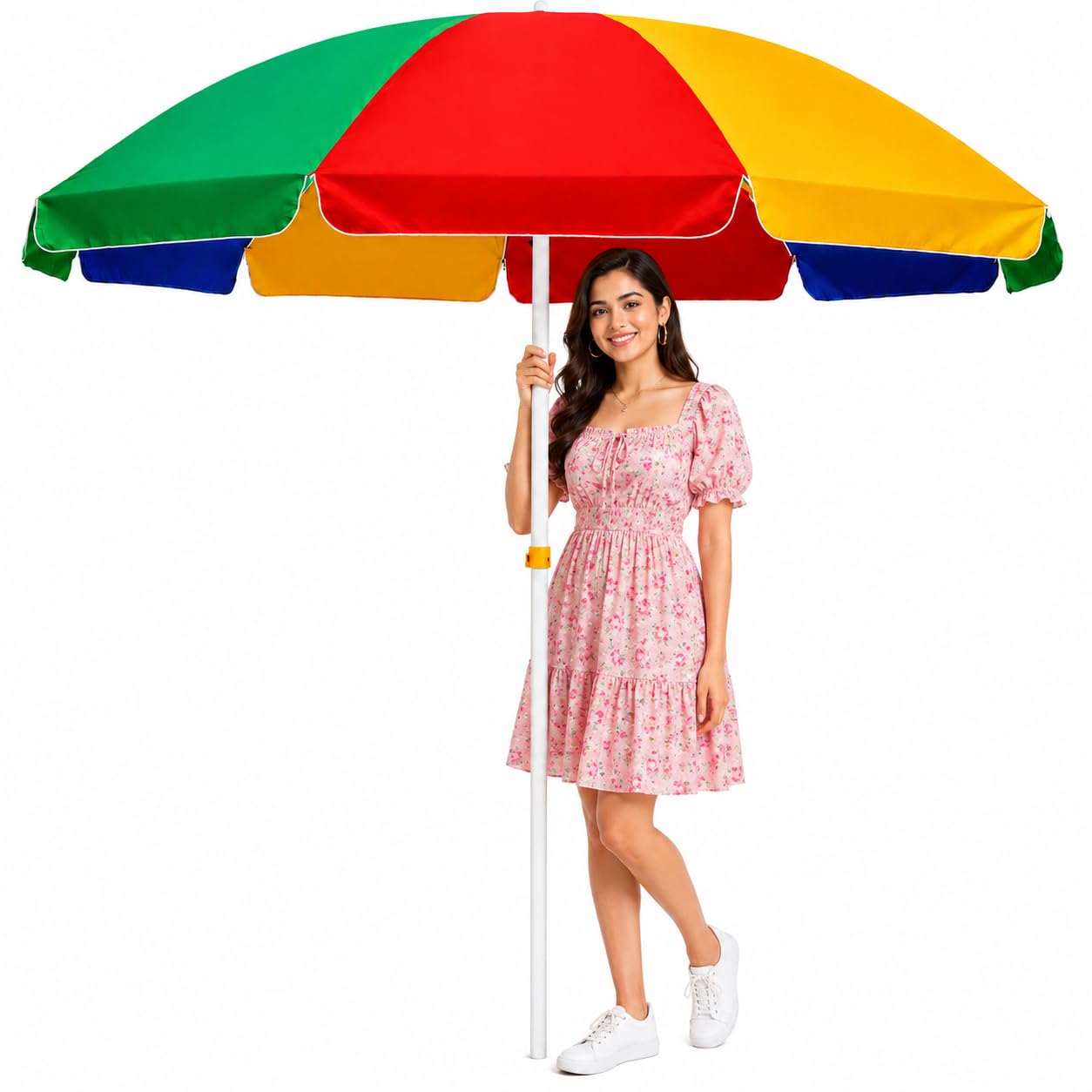 Garden Umbrella 7FT Outdoor Umbrella Commercial Use Patio Umbrella Portable Shade Rooftop Use Terrace Use Terrace Shade Balcony Use (Multicolor)-image-34