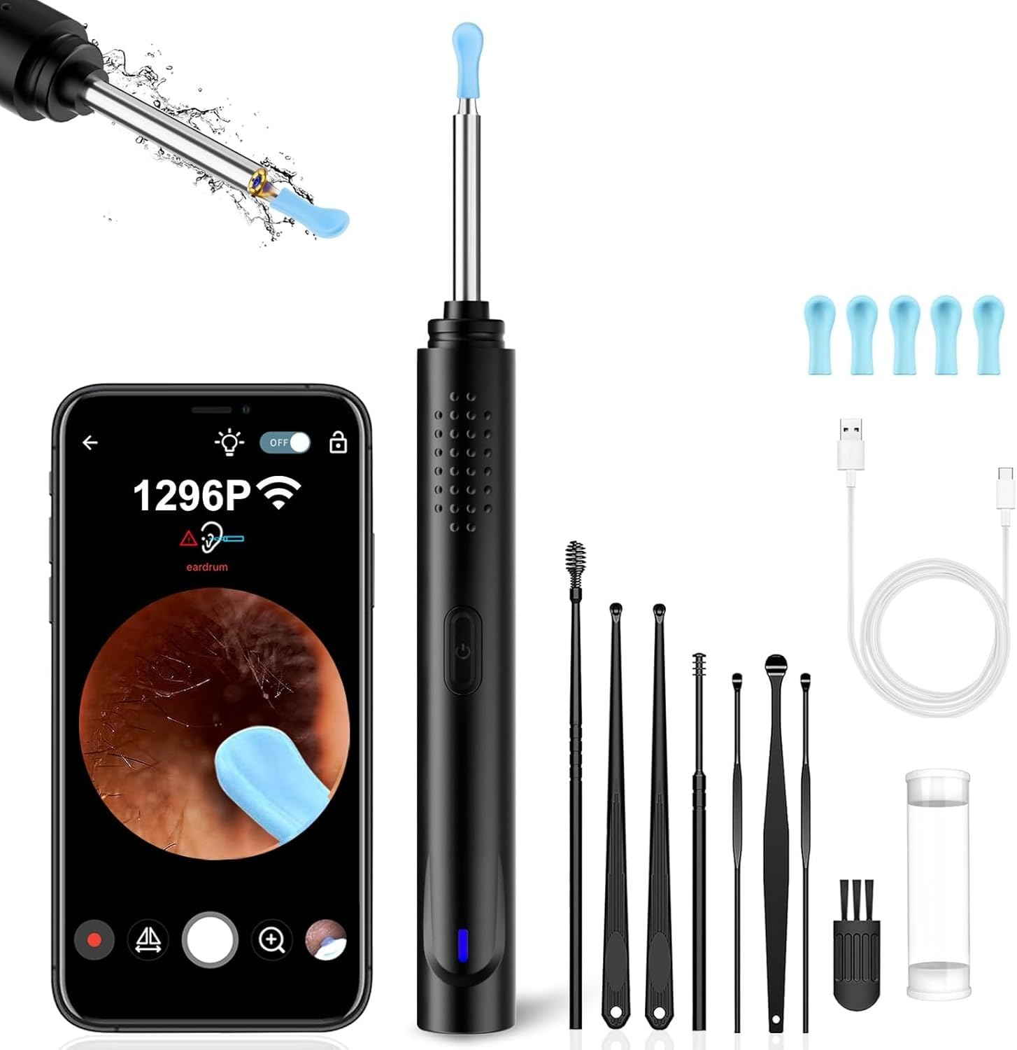 Gadget Deals- ear cleaner tool | ear cleaning tool kit | earwax remover tool | ear cleaner with camera |with WiFi Connection & 6 LED Lights| earwax remover tool with camera-image-14