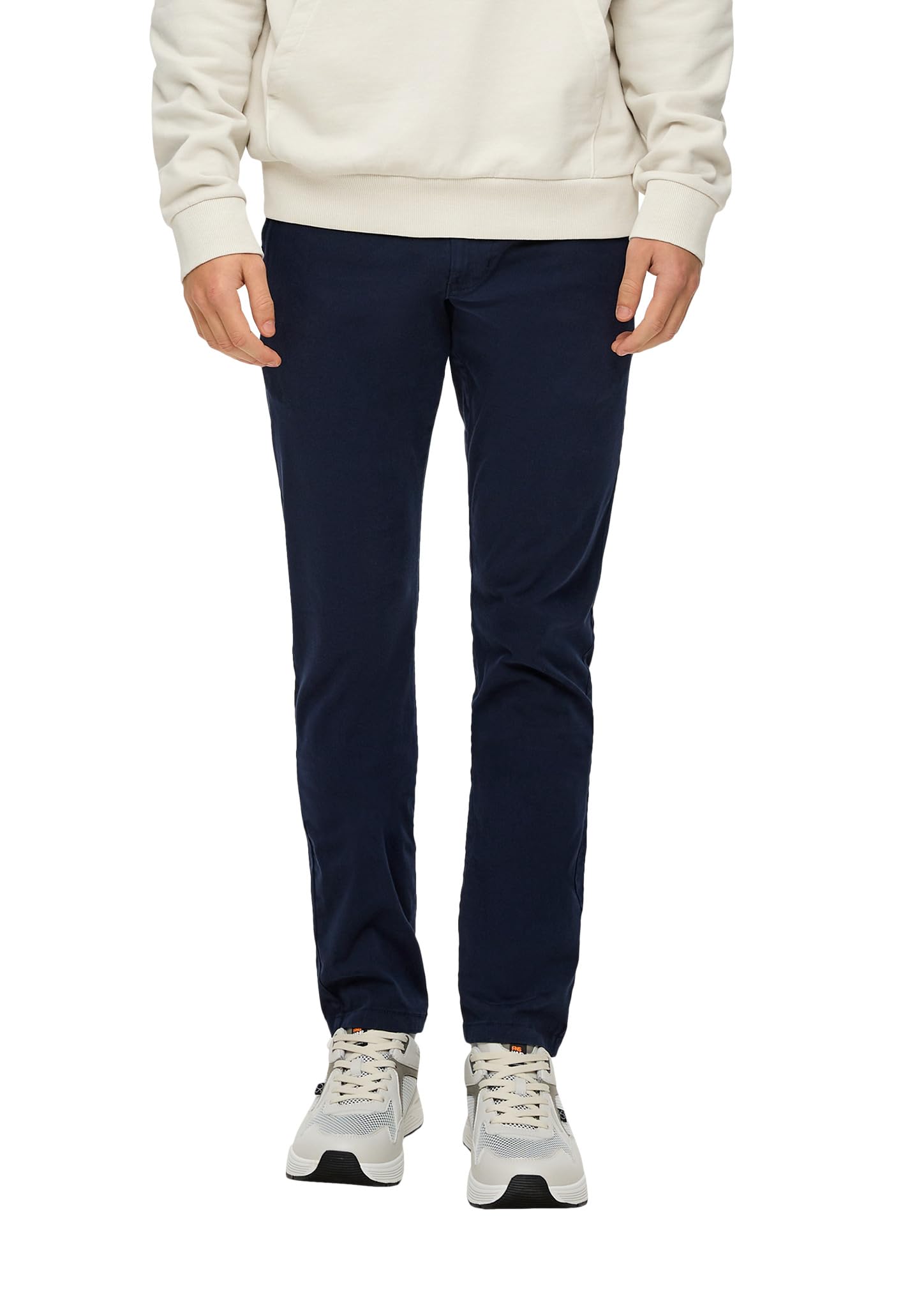QS Gewaschene Chino aus Stretch-Twill