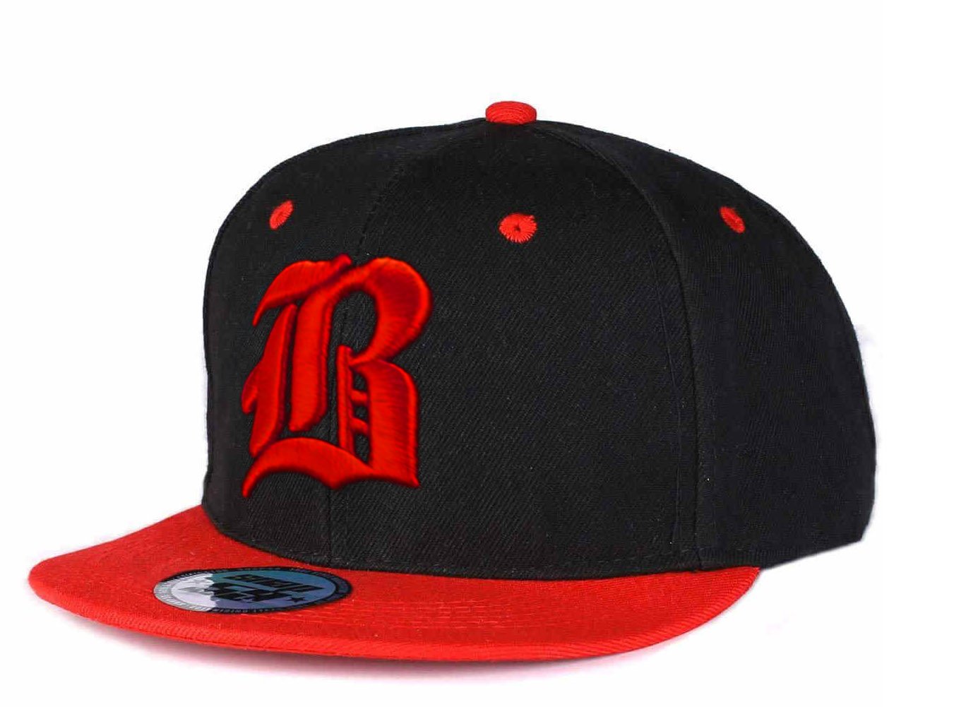 Morefaz Women's B Red Red Snapback Baseball Cap Hat Snapback 3D Gothic B Hip-Hop (B Red Red)