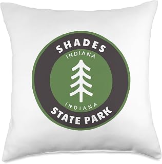 Shades State Park Indiana Outdoors in Forest Badge Throw Pillow