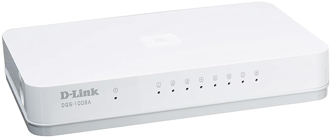 D-Link DGS-1008A 8-Port Gigabit Easy Desktop Switch (White)