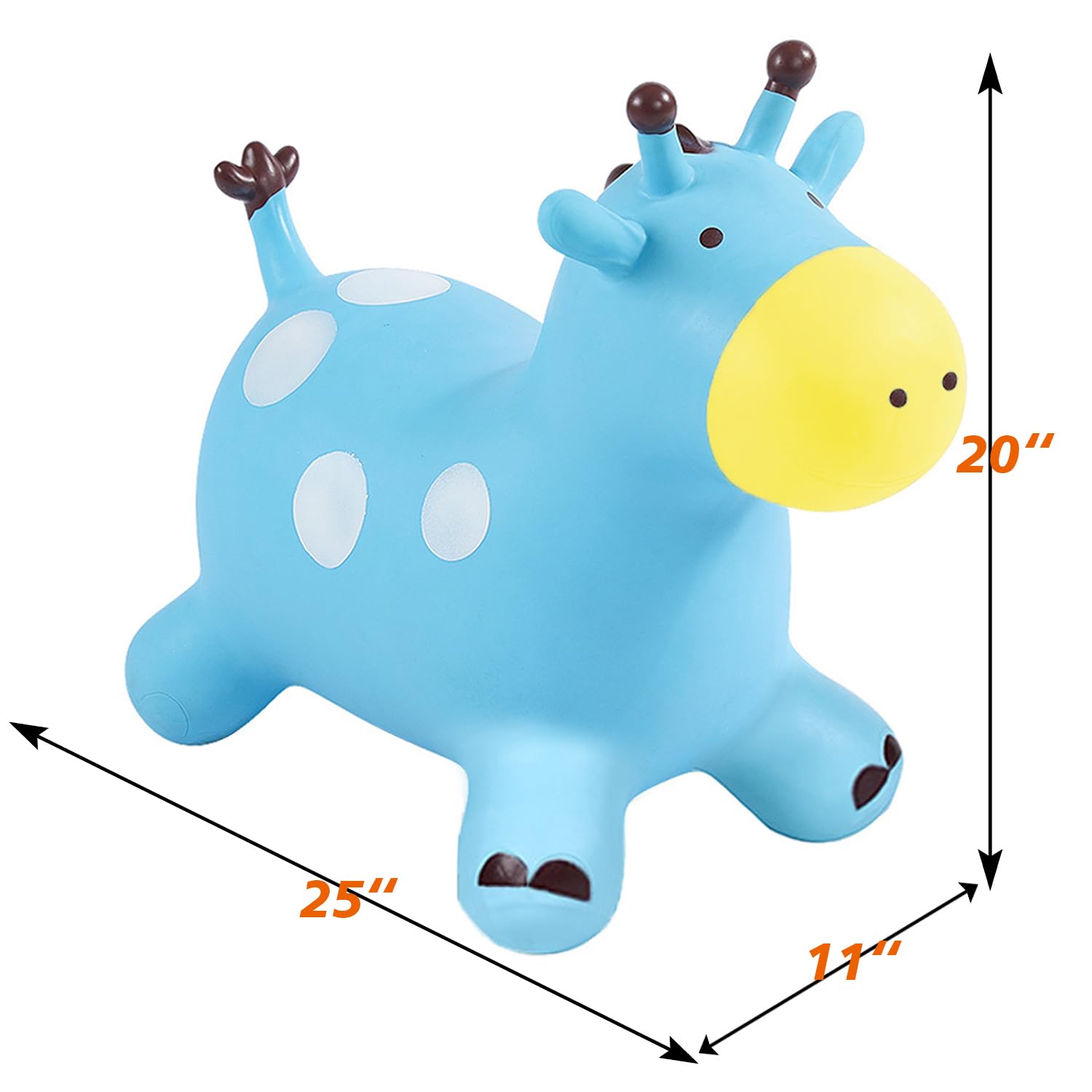 ZHUYNXIR Inflatable Bouncy Hopper Toy,Kid Jumping Horse Toy, Kid Favorite Jumping Toy.Perfect for Birthday, Bouncy Horse Brown.