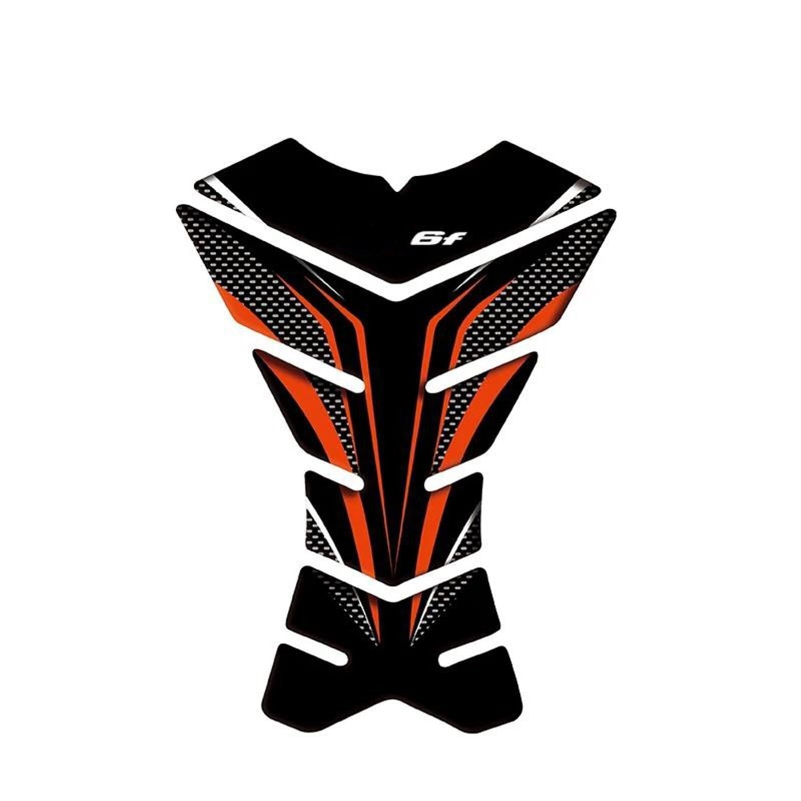 Carbon-Look Motorcycle Tank Pad Protector Decal for Kawasaki ER6F for ER-6F Fishbone Tank Pad(Color22)
