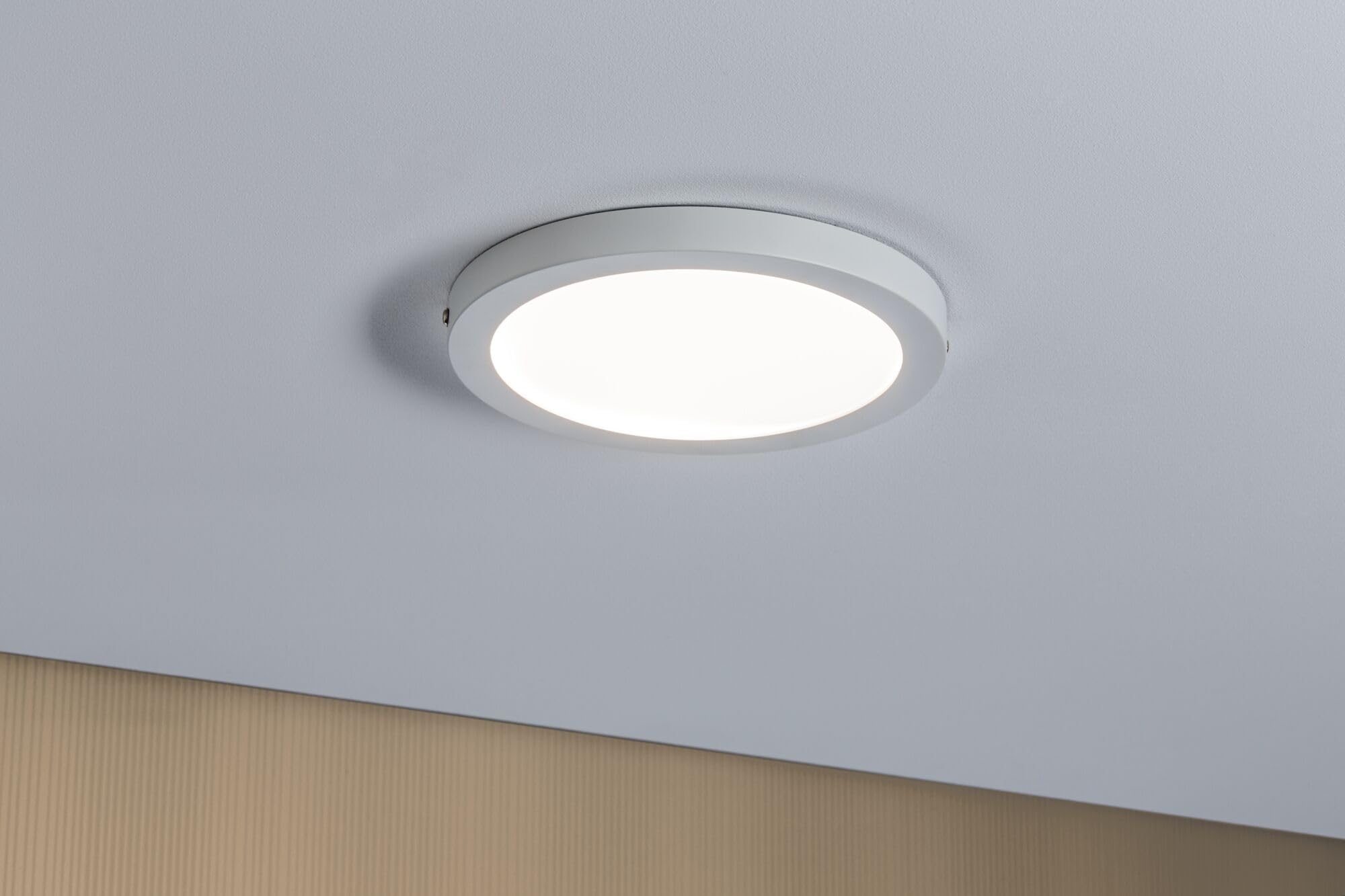 Paulmann 70937 Panneau LED Atria rond incl. 1x15 watt plafonnier blanc dépoli plafonniers matière plastique lampe de salon 4000 K