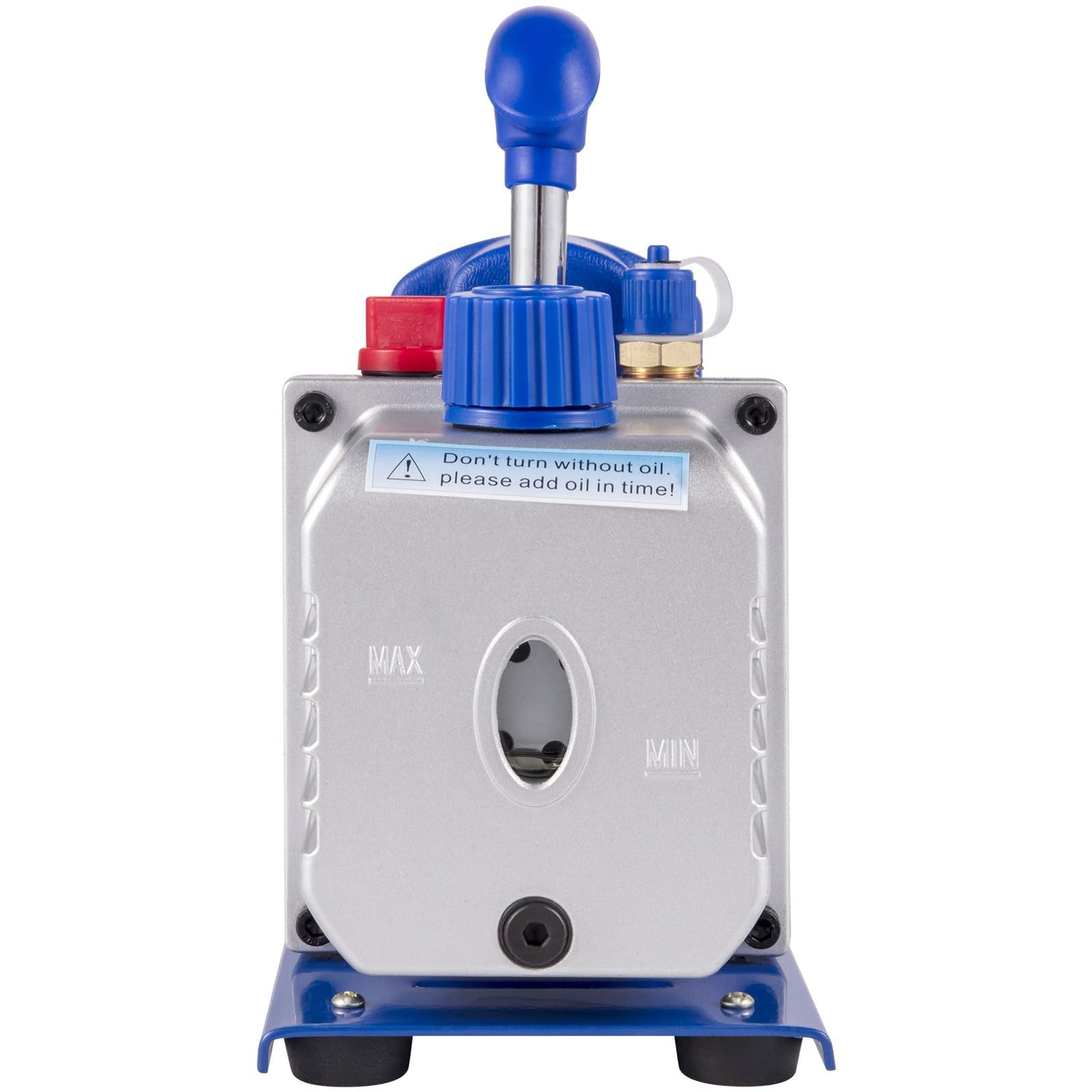 Vakuumpumpe für Klimaanlage, Kühlschrank, 1,8 – 4,8 cfm HVAC Vakuumpumpe für Kühlschränke CVC 1/3 1/4 HP mit 4-Wege-Verteilerset und Schlauch 1440 U/min, Transporttasche für Klimagerät