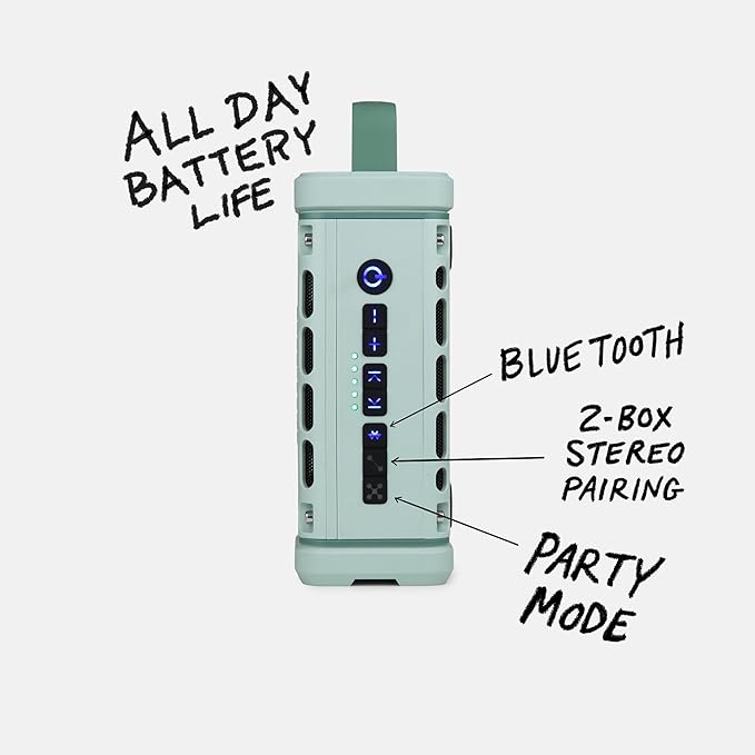 Turtlebox Ranger: Loud! Outdoor Portable Bluetooth 5.4 Speaker | Rugged, Waterproof, Ultra-Portable | Plays to 105db, Deep Bass