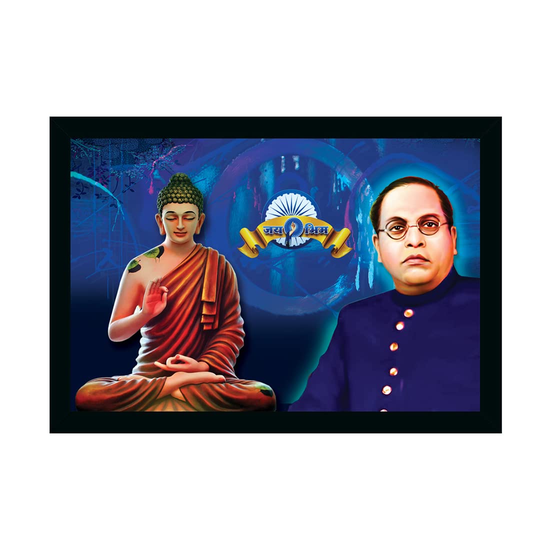 Buddha & Ambedkar Photo Frame - Elegant Wall Art -32