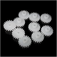 Vista 2 de Industria 202A módulo 0.5M 20 dientes de plástico engranaje rueda accesorios POM 20T 0.079 in eje agujero engranajes 100 unids/lote