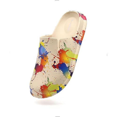 Meetinspace Women Men Unisex EVA Clogs Dupes Wide Round Toe Mules Lightweight Comfortable House Slipper Couples Slip On Shoes