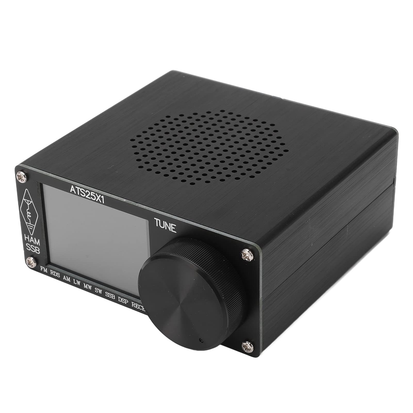 ATS25X1 Upgrade Si4732 Vollband-FunkempfäNger FM AM (MW und SW) SSB-KurzwellenempfäNger mit 2,4-Zoll-Farb-Touchscreen-AluminiumlegierungsgehäUse