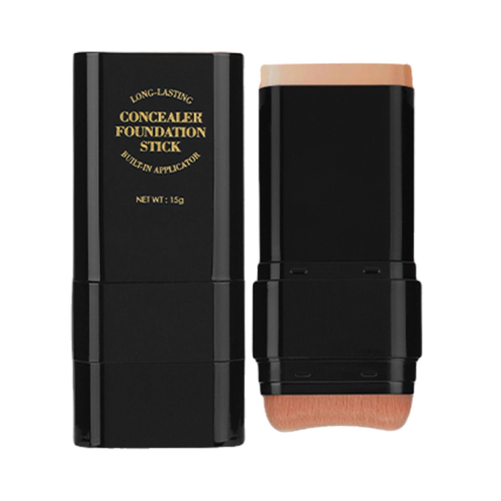Foundation Stick 2 in 1 Concealer Foundation Stick Built-in Brush Long-Lasting Makeup Covers Blemishes 05