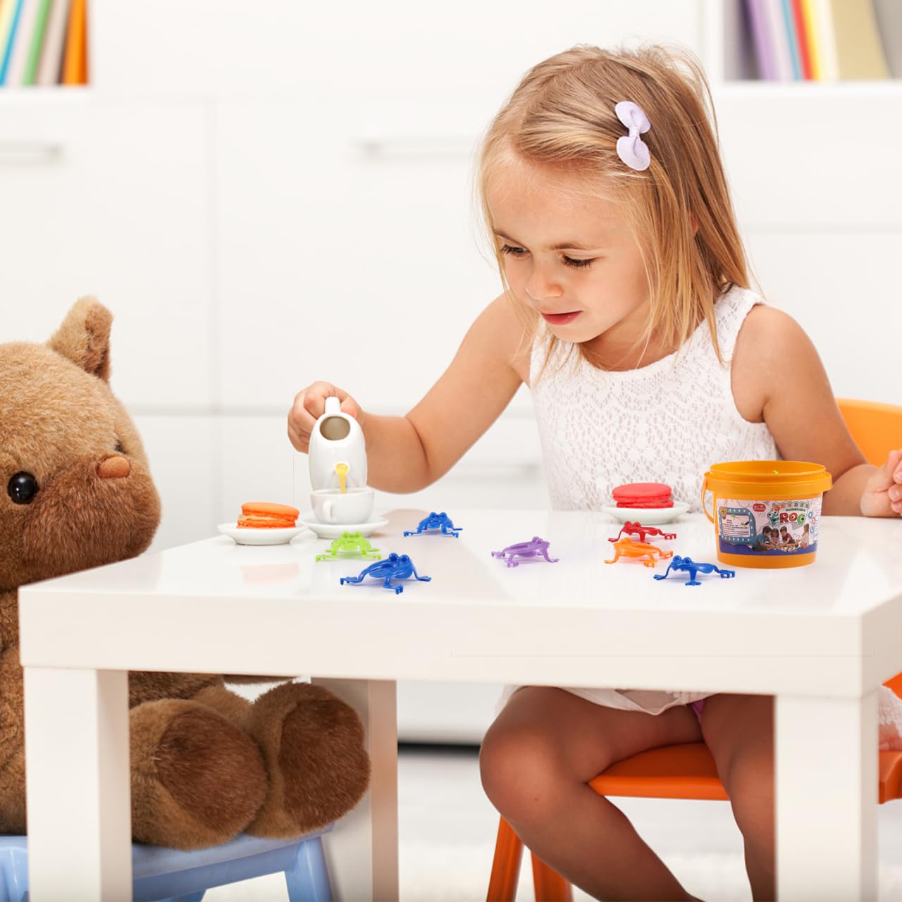 jojofuny Lot de 24 Jouets à Sauter Grenouille pour Tout-Petits garçons en Plein air garçon Jouets de Bain pour Tout-Petits Jouets éducatifs pour Enfants Jouets d'extérieur pour Enfants Mini Animal