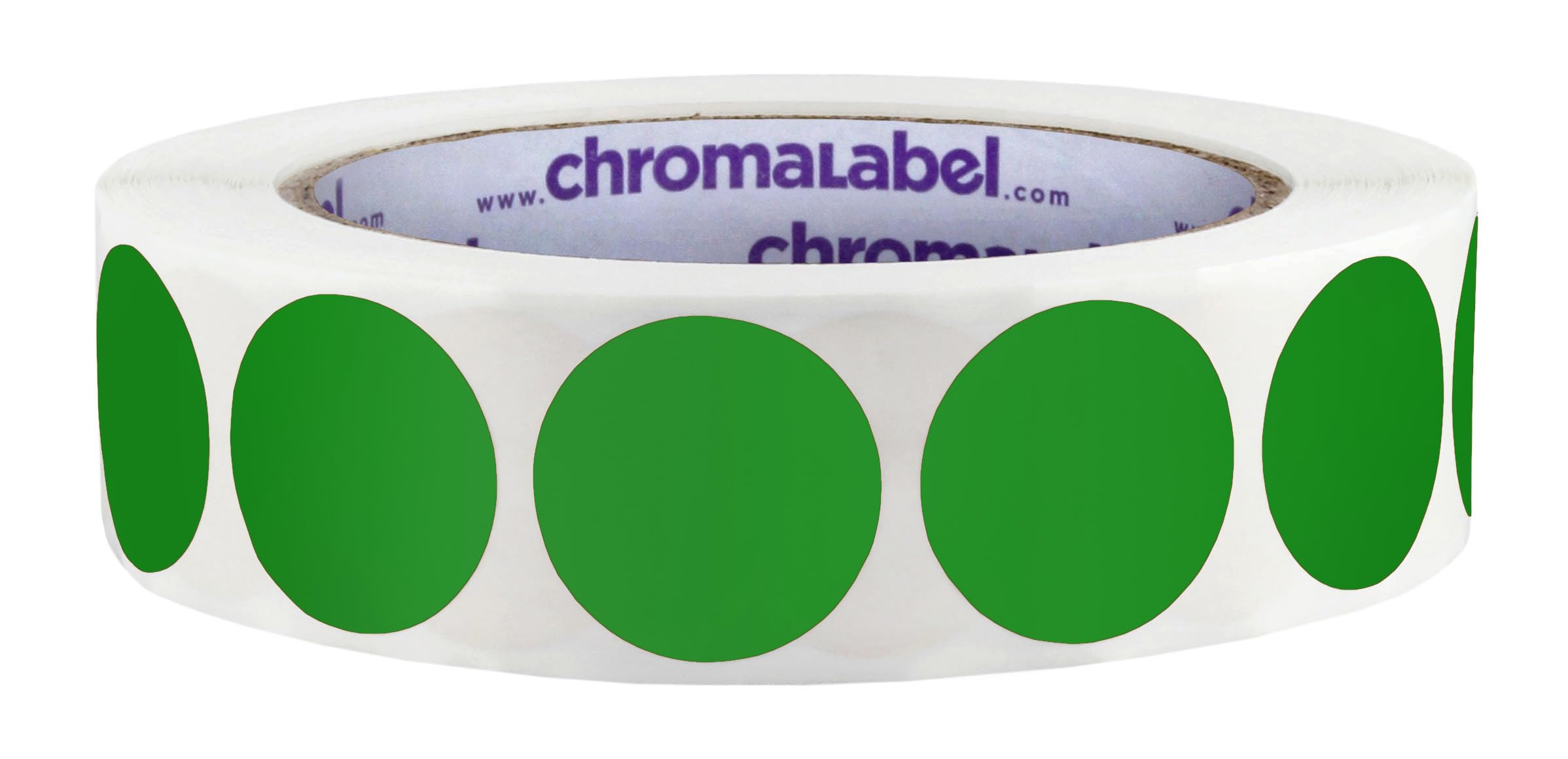 ChromaLabel 1 Inch Round Label Permanent Color Code Dot Stickers, 1000 Labels per Roll