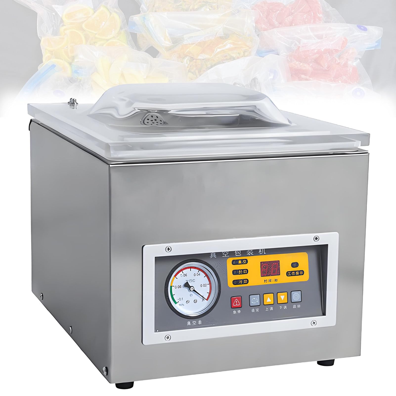 Envasadora Al VacíO, MáQuina De VacíO De Mesa, MáQuina De VacíO Profesional, MáQuina De Envasado Al VacíO, para Alimentos HúMedos, Carnes Y Adobos