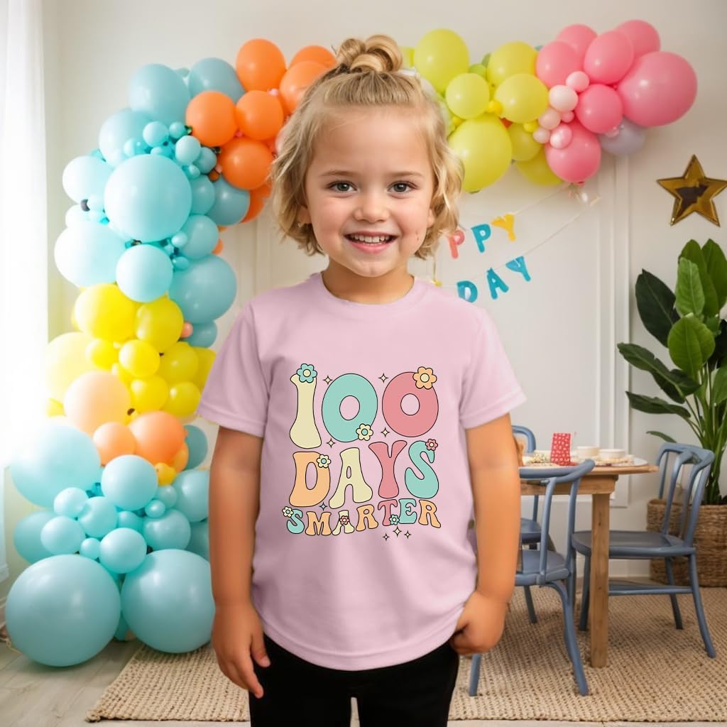 100 Days of School Shirt for Toddler School T Shirt Kids Happy 100th Day Tshirt Boys Girls Gift Tees Tops - Image 3