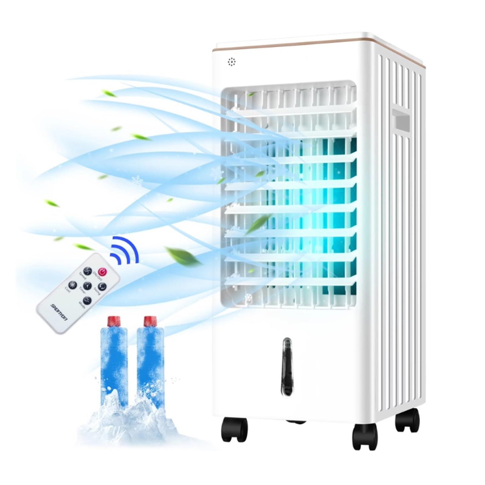 JVDDI RV Air Conditioner, Evaporative Air Cooler Fan Anion Humidify With Remote Control Portable Conditioner
