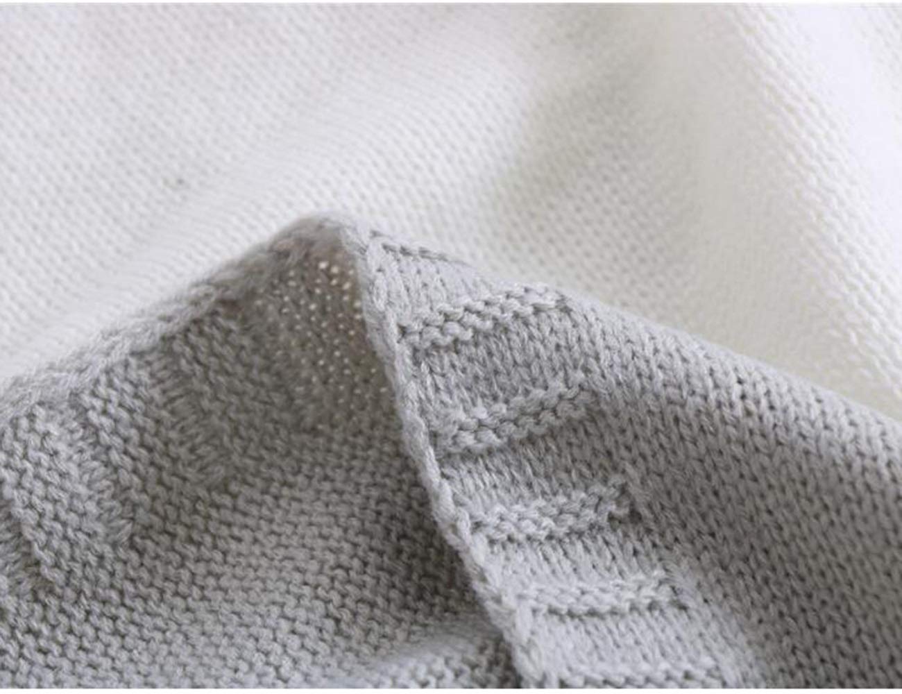 dauyavv Couvertures de lit pour nourrissons et bébés couvertures en tricot pour nouveau-né garçon et fille, taille 76,2 x 101,6 cm (couleur : gris, taille : 70 x 100 cm/30in x40in)