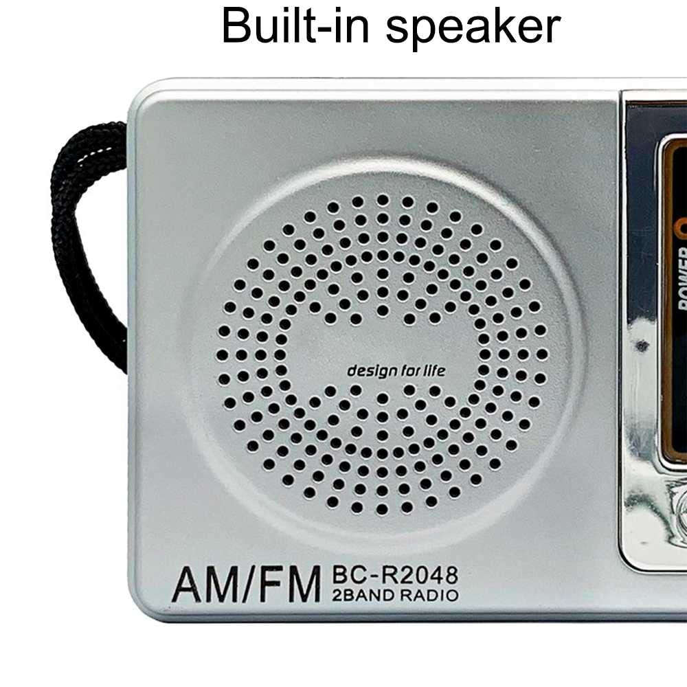 OcioDual Radio de Mano BC-R2048 Analógica Mini Sintonizador Am/FM Altavoz Integrado Conector para Auriculares Jack 3.5mm — view 4