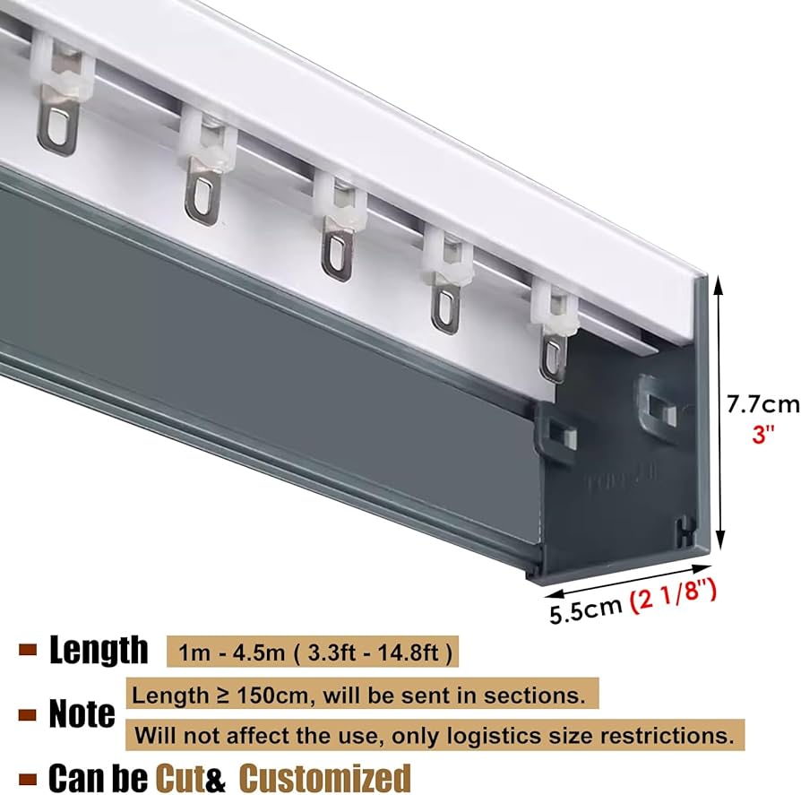 Amazon.co.jp: カーテンレール スリーインワン カーテンボックス 窓上