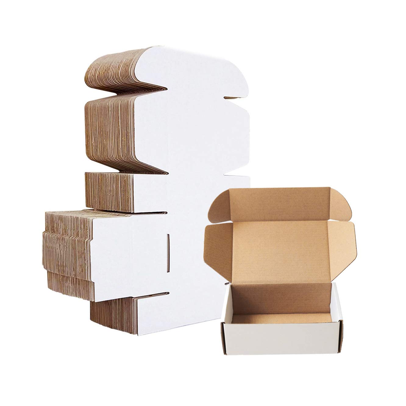 Corrugated Mailer,Small Cardboard Shipping Boxes,6" x 4" x 2" Oyster