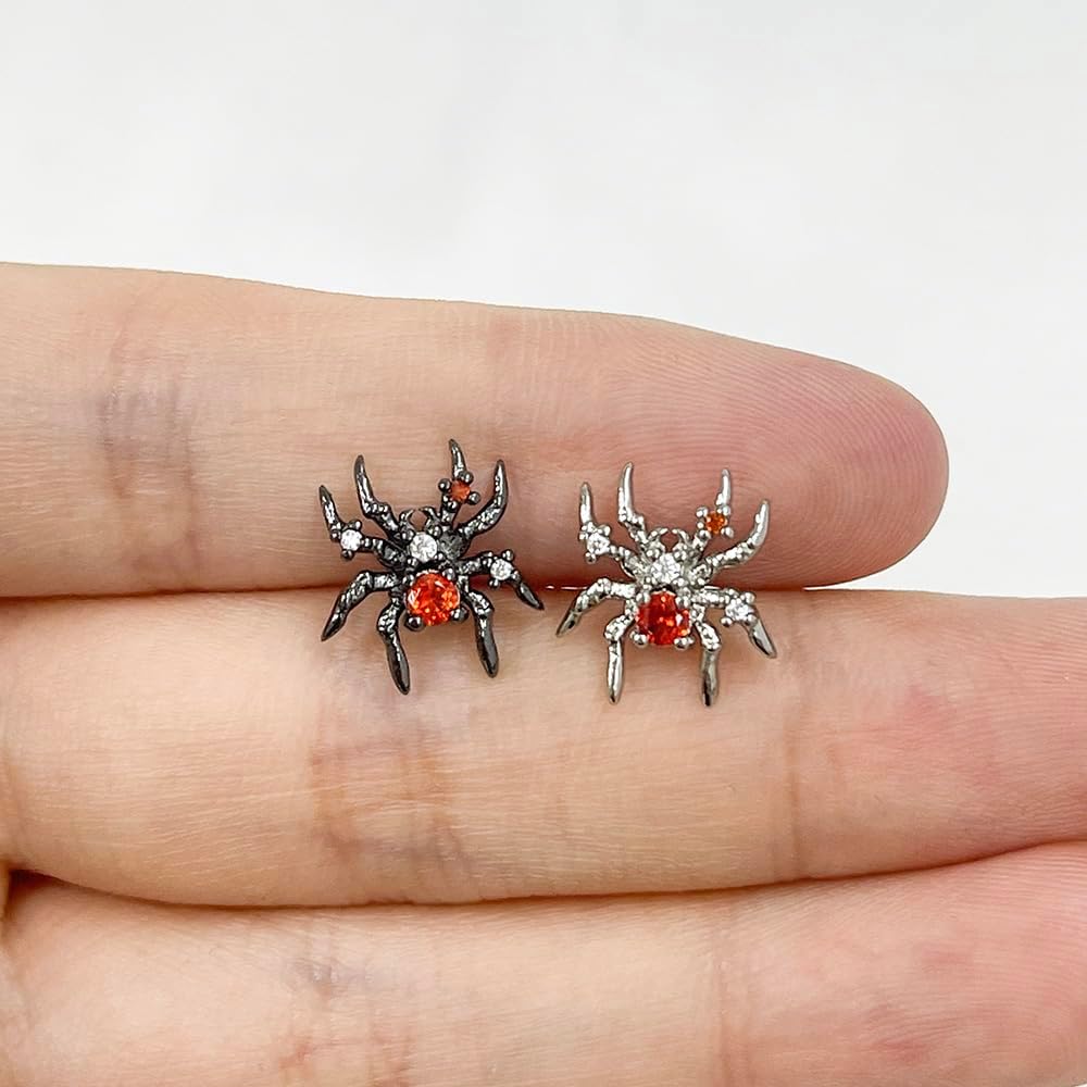 2Pcs 20G Spider L-Shaped Nose Rings Studs for Women Men - Surgical Steel Spiders Nose Screws Studs Rings Nostrial Piercing Jewelry