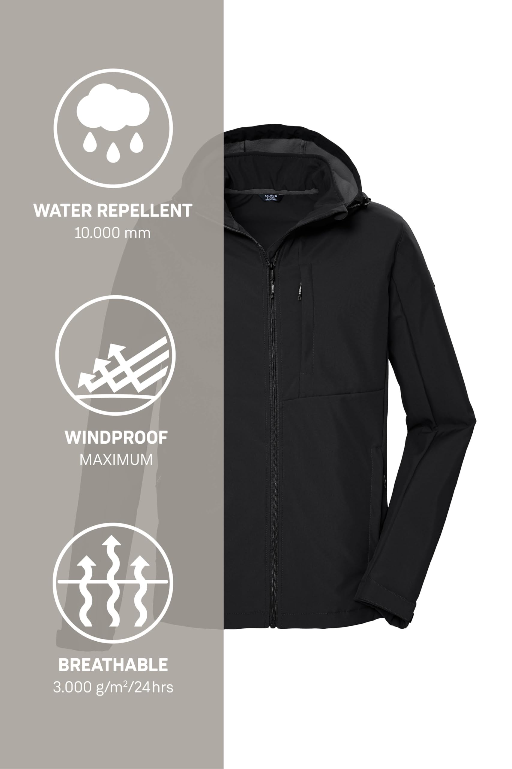 Killtec Kurtka softshell/kurtka outdoorowa z kapturem Mężczyźni Kos 103 Mn Sftshll Jckt
