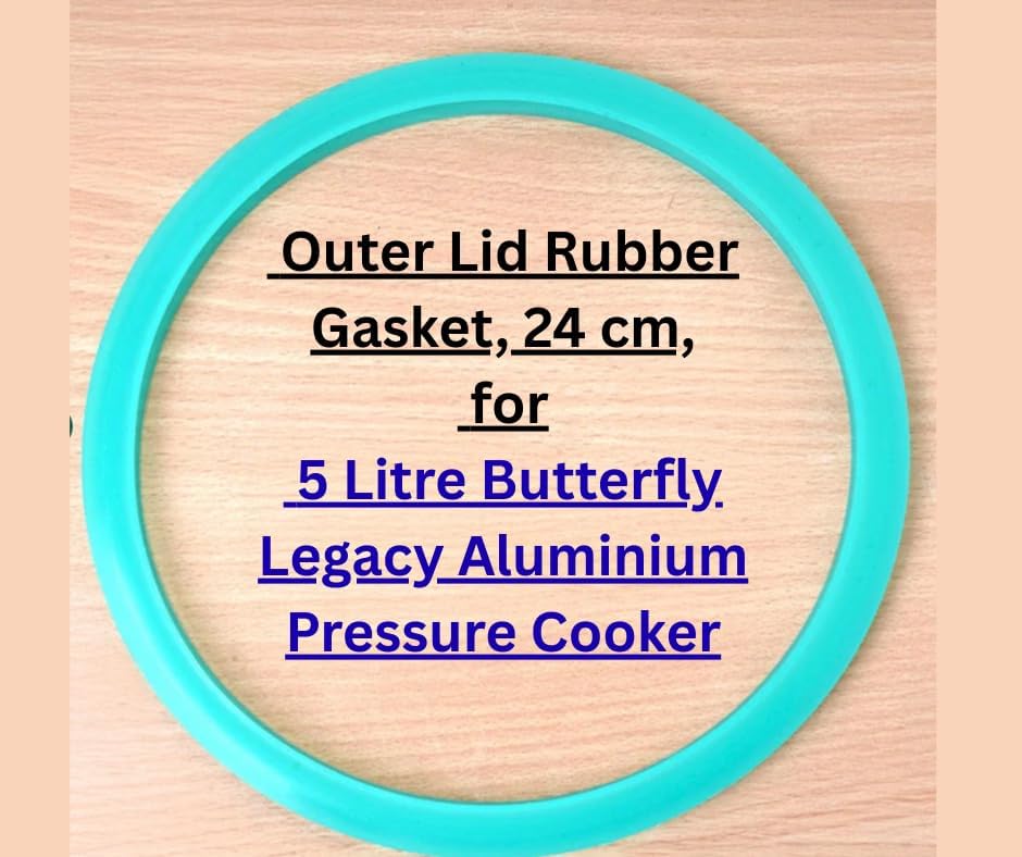 Outer Lid Silicon Gasket, 24 cm, for 5 Litre Butterfly Legacy Aluminium Pressure Cooker,-image-43