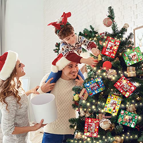 24 paquetes de marcos de fotos de Navidad de bricolaje con pegatinas decorativas 6
