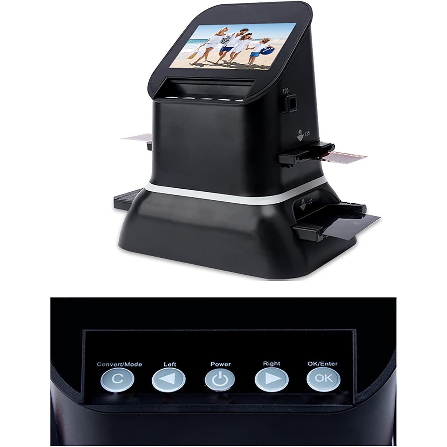 Dispositivo Digitale da Viaggio per Famiglie, Digitalizza Pellicole Medio Formato 120, Microfiche E Negativi Comuni, Semplice da Usare Durante Le Gite E Gli Spostamenti