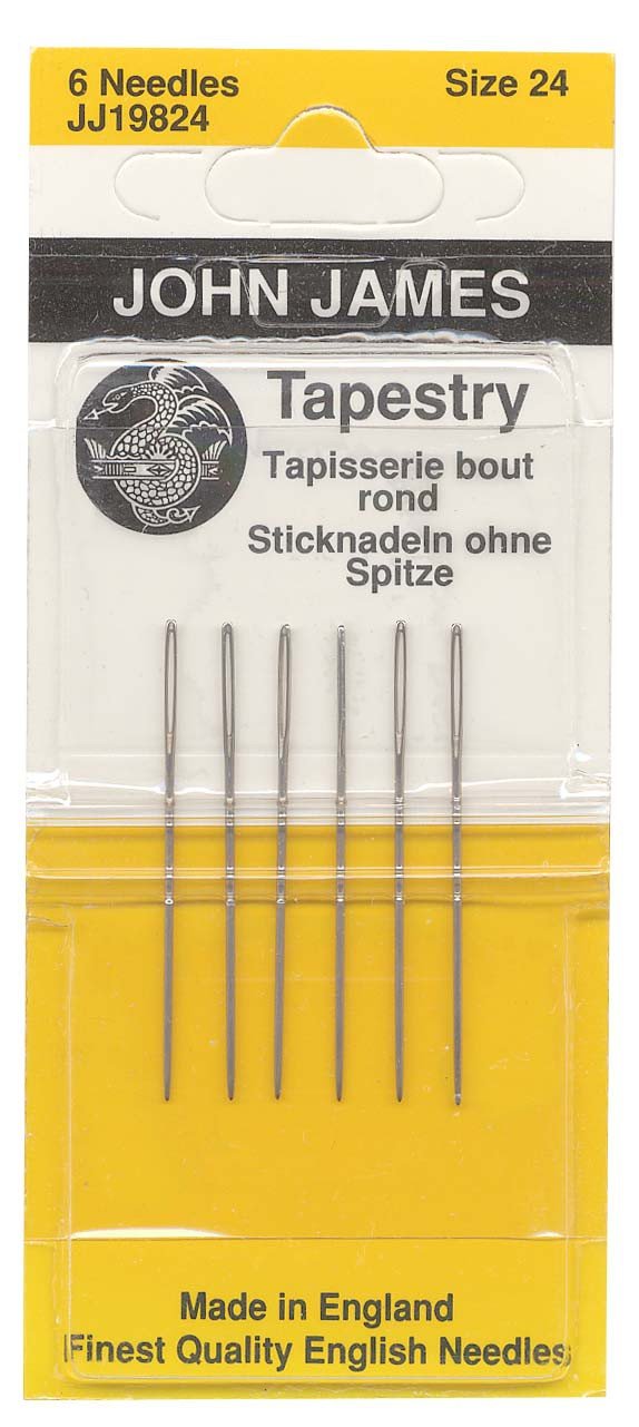 Colonial Needle Yellow|Red Tapestry Hand Needles-Size 24 6/Pkg