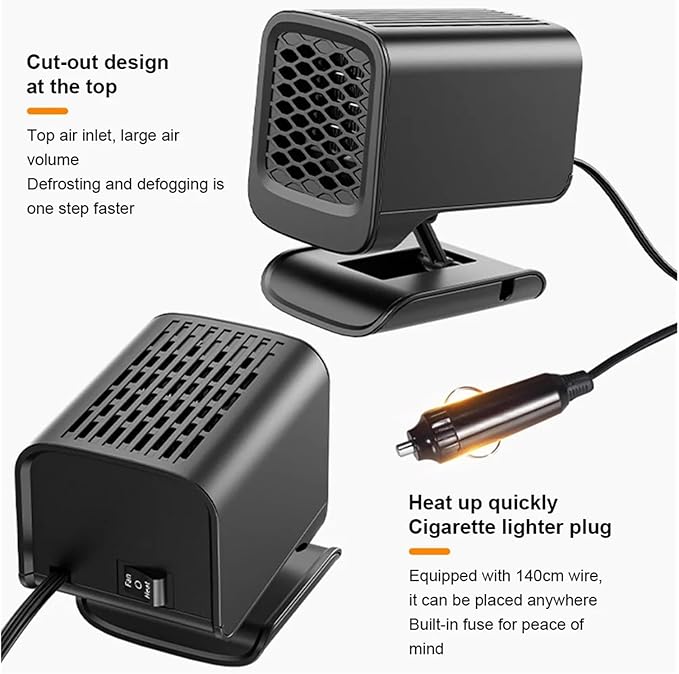 Calefactor Eléctrico Portátil Cerámico PTC 150W 12V miniatura 8