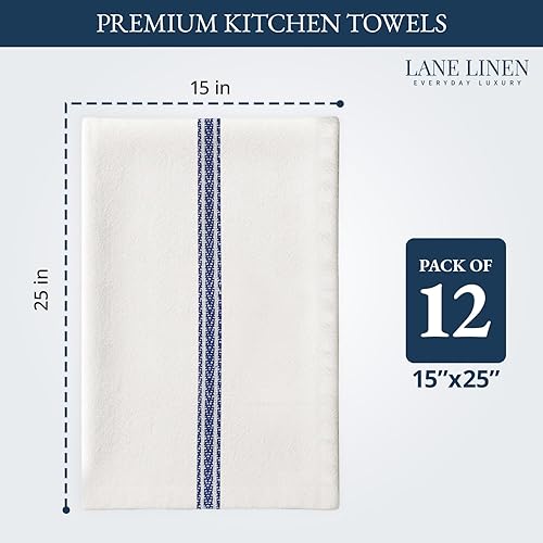 Miniatura 97 de LANE LINEN Juego de 24 toallas de cocina 100% algodón natural absorbentes para cocina, paños de lavado reutilizables, lavables a máquina, 14 x 25