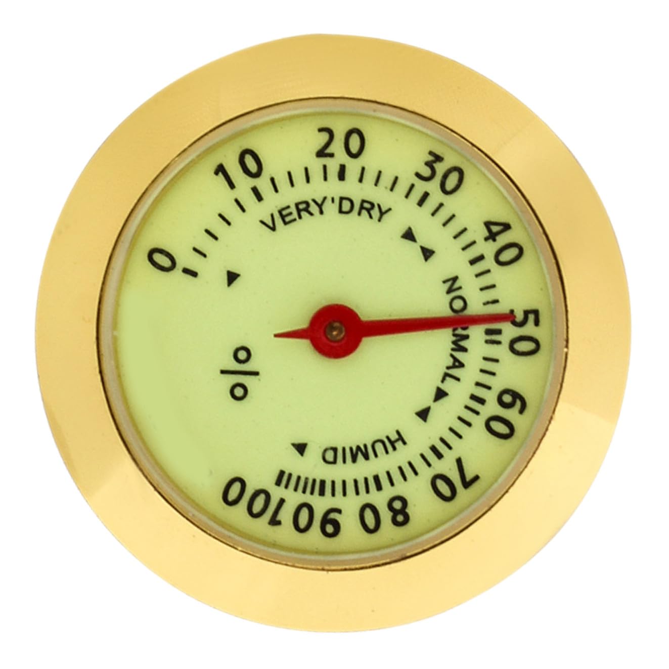 2pcs Cigar Humidor Case Box Desktop Humidors Analog Hygrometer for Cigars and Accessories Round Mechanical Hygrometer