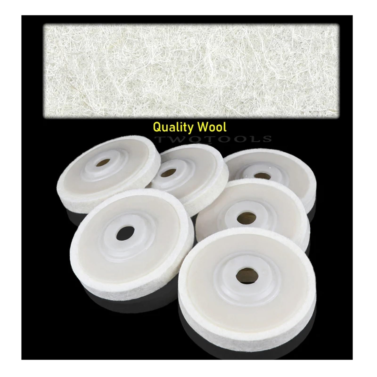 Dischi Lucidanti In Feltro Di Lana Da 4 Pollici, Tamponi Lucidanti For Smerigliatrice Angolare, Ruota Di Pulizia For Metallo, Utensile Abrasivo For Lucidatura Da 100 Mm X 16 Mm(10PCS)