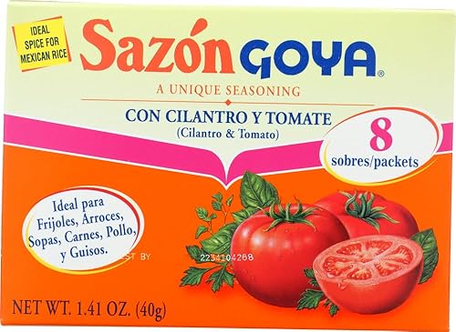 Goya Foods Sazon Cilantro y tomate condimento (Tomate y cilantro), 1.41 onzas por Goya