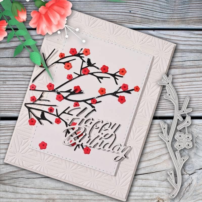 Miniatura 2 de Troquel de corte de metal Plum Blossom para álbumes de recortes, plantillas duraderas para álbumes de recortes, álbumes de fotos, tarjetas de papel