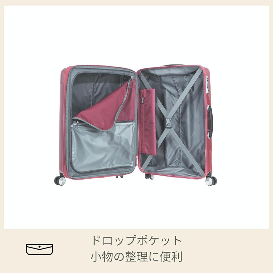 【サムソナイト】ヴォラント スピナー61 エキスパンダブル PINK スピナー61 エキスパンダブル スーツケース Volant（ヴォラント