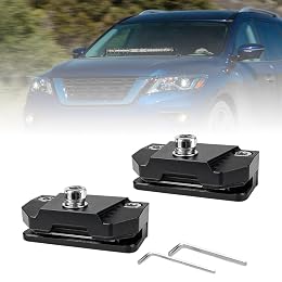2 PCS Universal Ditch Light Brackets Hood Light Bracket, Adjustable Hood Led Work Light Mount Bracket, for Truck SUV Cars, No Drilling