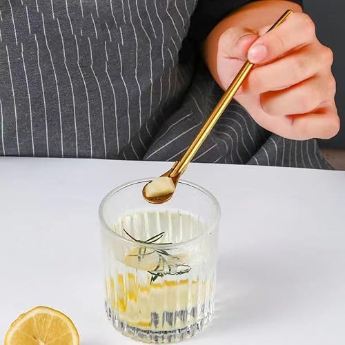 Miniatura 3 de Pajitas reutilizables, 8 pajitas de yerba mate de acero inoxidable dorado con cuchara de filtro movible