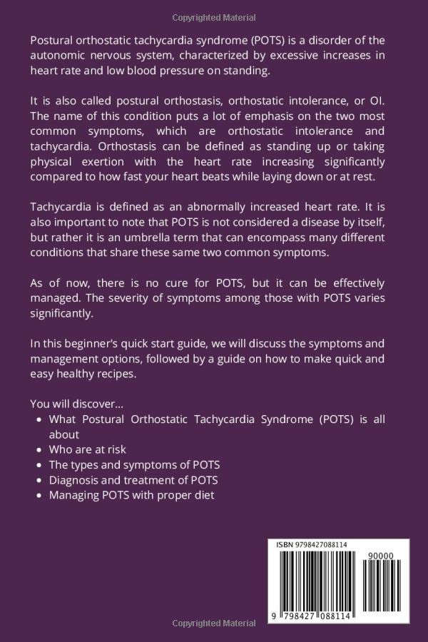 Miniatura 2 de Postural Orthostatic Tachycardia Syndrome A Beginner's Quick Start Guide for Women on Managing POTS Through Diet, With Sample Curated Recipes