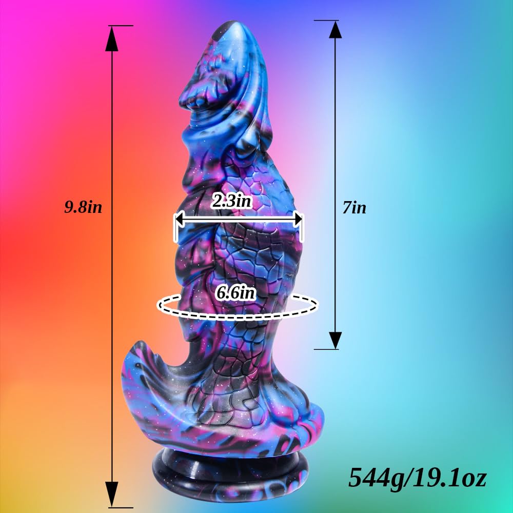 9.8 Inch Huge Fantasy Dildo from Monster with Large Suction Cup, Silicone Dragon Dildo XL Anal Plug Flexible G-spot Adult Big Penis for Women & Men: MAGIC