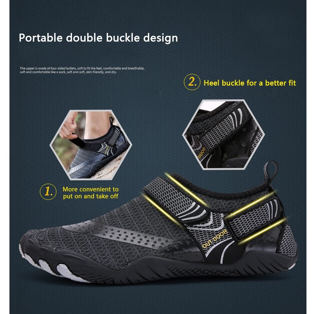 Wygwlg Zapatos De Playa para Hombres Y Mujeres, Zapatos De Agua con Agujeros De Drenaje Zapatos De Natación De Secado Rápido para Paseos En Bote Pesca Buceo Yoga Aeróbic Acuático