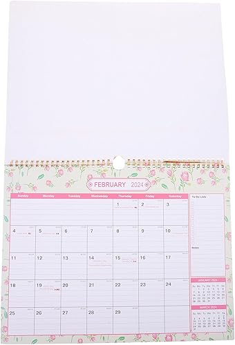 Abaodam Calendario de pared 2024-2025 de 18 meses, desde enero de 2024 hasta junio de 2025, calendario académico colgante mensual para escuela,